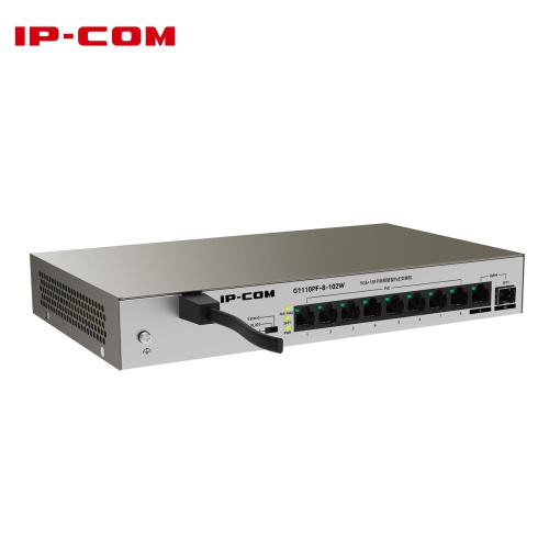 Коммутатор IP-COM (G1110PF-8-102W) неуправляемый Ethernet 9GE+1SFP с 8 портами PoE