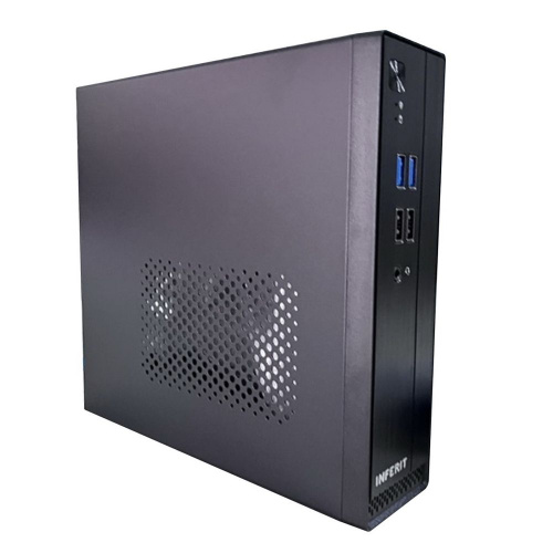 Корпус FoxLine FL-105-AD120-DC-INF, mITX case (2L), 2*USB2.0+2*USB3.0, 1*combo audio, 40mm Fan, VESA