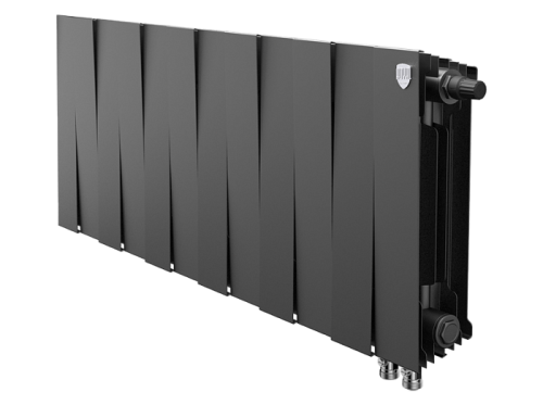 Биметаллический радиатор отопления  Royal Thermo Pianoforte 300 12 Секций Noir Sable Vdr