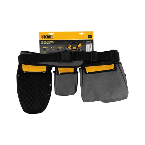 Пояс для инструментов DENZEL 90291 серый