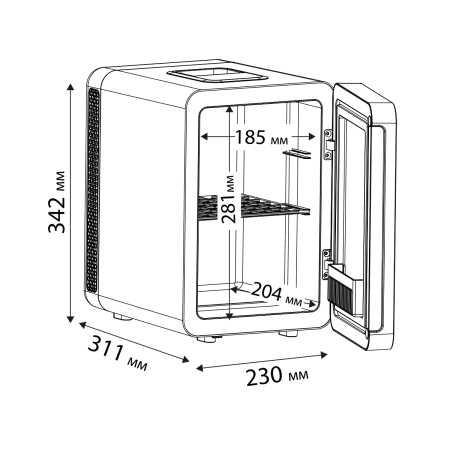 Мини-холодильник для косметики ZUGEL ZCR101