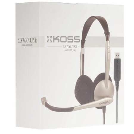 Проводные наушники KOSS CS-100 USB серый