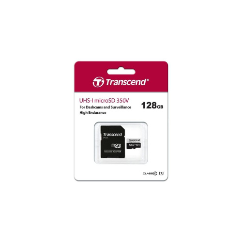 Карта памяти Transcend TS128GUSD350V microSDXC 350V 128GB UHS-I Class 10 U1 с адаптером
