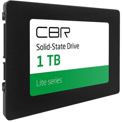 SSD CBR SSD-001TB-2.5-LT22, серия Lite, 1024 GB, 2.5", SATA III 6 Gbit/s, SM2259XT, 3D TLC NAND, R/W speed up to 550/520