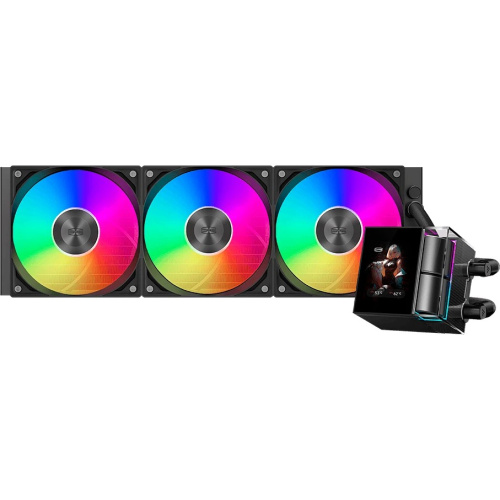 СВО PcCooler DS360 Display ARGB (DS360-BKAWXY-GL) Soc-AM5/AM4/1200/1700/1851 черный 4-pin 39.8dB Al LCD 310W Ret