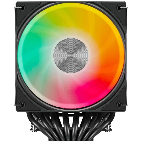 Кулер upHere UE2KC8 Black ARGB / 8HPx6mm, 280W TDP, dual tower, 2x120mm ARGB fans, 600-1650RPM, 68 CFM, 25dBA