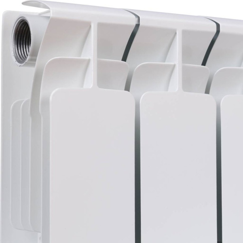 Биметаллический радиатор отопления Rifar Base 200 боковое подключение 14 секций белый RAL 9016