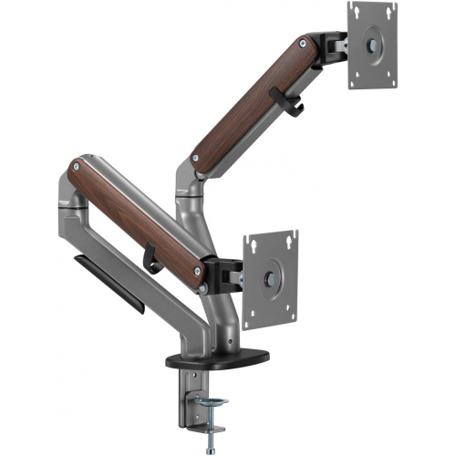 Кронштейн для мониторов Ultramounts UM 735WD серый/коричневый 17"-27" макс.7кг крепление к столешнице поворот и наклон