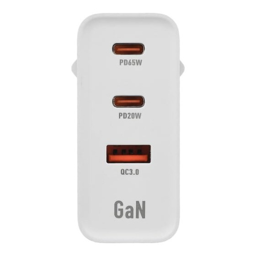 Зарядное устройство GOPOWER 00-00028405 1USB+2TYPE-C 65W QC3.0 GAN White