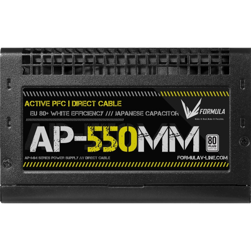 Блок питания Formula AP-550ММ 80 Plus White ATX 550W (20+4pin) APFC 120mm fan 6xSATA RTL