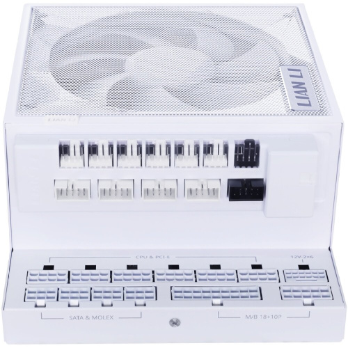 Блок питания Lian Li EG0850G (G9P.EG0850G.W000.RU) / White / ATX 3.1, 850W, 80 Plus Gold, PCIe 5.1, APFC, 120mm FDB Fan, Fully Modular