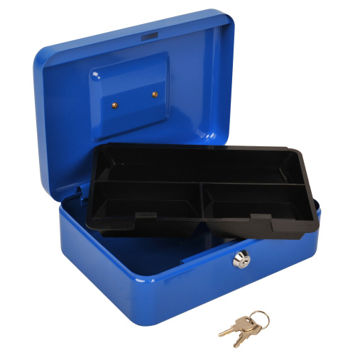 Ящик для денег без номинала Cactus CS-CB-003BL 90x250x180 синий сталь 1.367кг