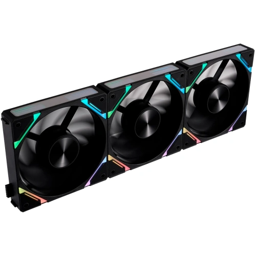 Комплект вентиляторов (3 шт.) 1STPLAYER XF7R Black (XF7R-BK-3IN1) / 120mm Reverse ARGB 3pin 5V PWM 4pin 12V 600-2000rpm 56.8cfm 33.12dBA