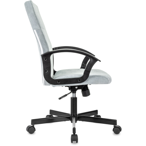 Кресло Бюрократ Triest Fabric-LT28 серо-голубой Light-28 крестов. металл черный