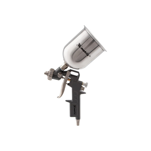 Краскопульт MATRIX 57314 с верхним бачком v- 0.6л + сопла