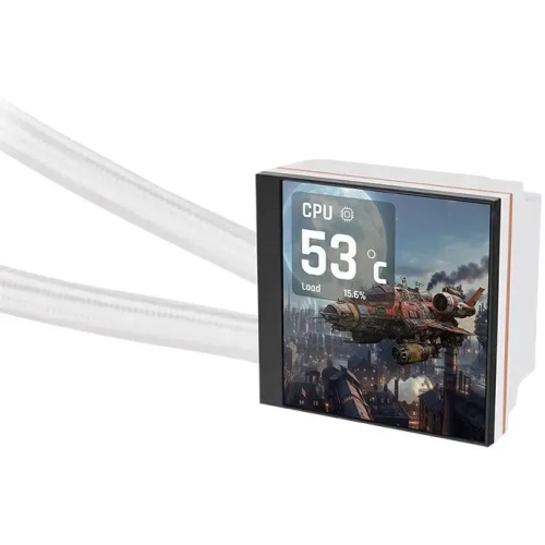 СВО Thermaltake MAGFloe 420 Ultra Snow (cl-w452-pl14sw-a), LCD, 4-pin, ARGB, 140мм, белый, retail