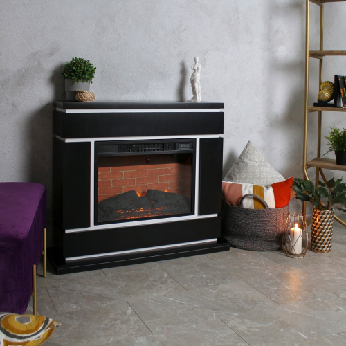 Электрокамин RealFlame Vega 24 BLM черный с очагом Irvine 24