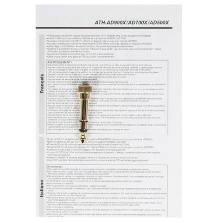 Проводные наушники Audio-Technica ATH-AD900X черный