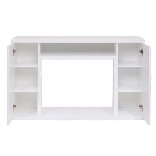 Электрокамин RealFlame Brooklyn 25,5 WT белый с очагом Evrika 25,5 LED