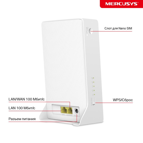 Двухдиапазонный гигабитный роутер Mercusys MB230-4G Wi-Fi AC1200 с поддержкой 4G+ категории 6