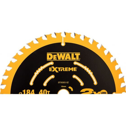 Диск пильный DeWalt DT10303-QZ по лам./ДСП d-184мм d(посад.)-16мм (торцовочные пилы)