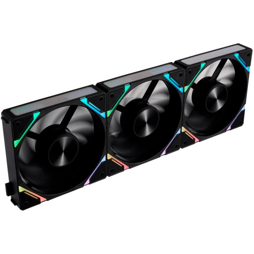 Комплект вентиляторов (3 шт.) 1STPLAYER XF7R Black (XF7R-BK-3IN1) / 120mm Reverse ARGB 3pin 5V PWM 4pin 12V 600-2000rpm 56.8cfm 33.12dBA