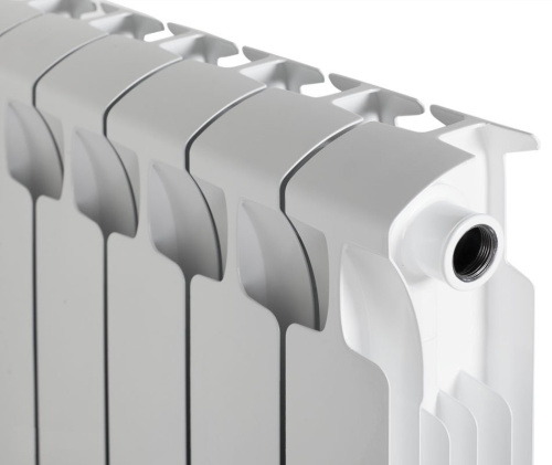 Биметаллический радиатор отопления Rifar Monolit 300 10 секций боковое подключение белый RAL 9016