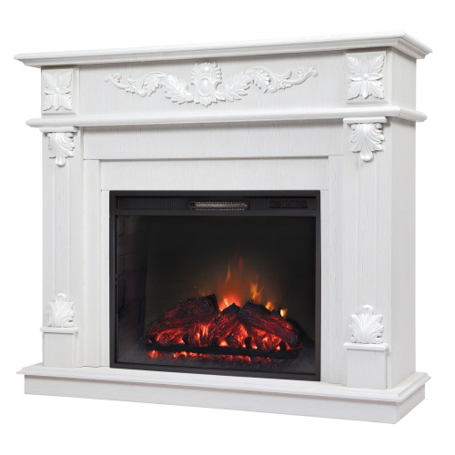 Электрокамин RealFlame Philadelphia 25,5/26 WT белое золото с очагом Sparta 25,5 LED