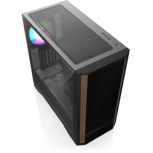 Корпус RAIJINTEK Agos Max, Black (0R20B00259) без БП, Midi-Tower, TG, 1x140mm ARGB, 2xUSB 3.0 + 1xUSB 2.0, E-ATX, ATX, mITX