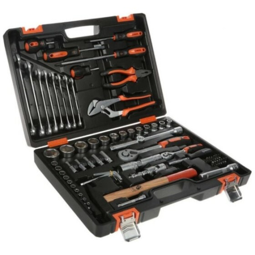 Набор инструментов Вихрь 73/6/7/4 1/2" 1/4" CrV, в кейсе 76 предм.