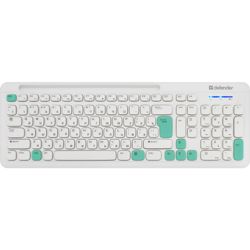 Комплект клавиатура и мышь DEFENDER Cerrato C-978, 45978 RU, бел+голубой