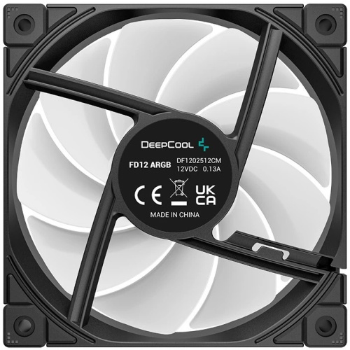 Вентилятор DEEPCOOL FD12 ARGB 120x120x25мм (PWM, ARGB, черный, 400-2050об/мин) Color BOX