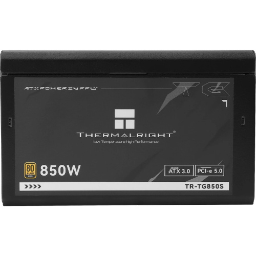 Блок питания Thermalright TR-TG850S 850W 80+ Gold (ATX, 3.0, PCIe 5.0, Non-modular, 1x24(20+4)pin, 1xCPU 8(4+4)pin, 2xPCIe*2 8(6+2))