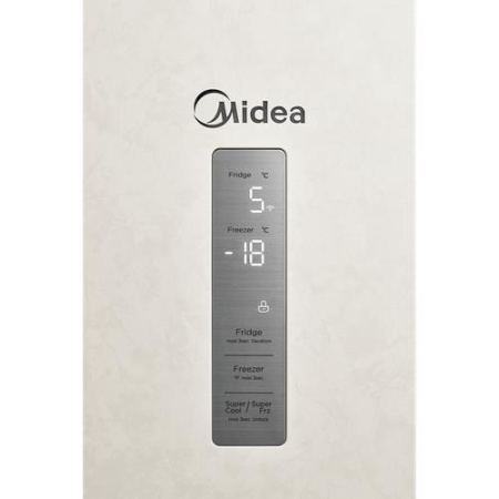 Холодильник с морозильником Midea MDRB522MGE33OD бежевый