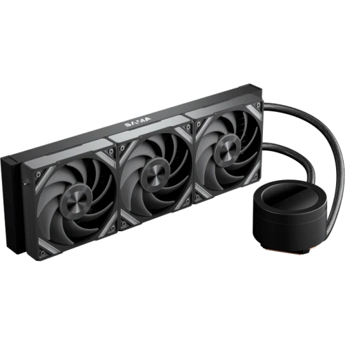 СВО SAMA Q70 (Q70-BKWAYNO3-G) Black (360mm, LED temp., ARGB/ Fans 3x120mm, 86CFM, 30dBA, 2600RPM)