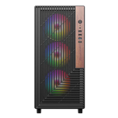 Корпус ACD Citadel 101 (AH-TC1GA-000) ATX, Black, USB3.0*1 + USB2.0*2 + HD Audio, 1*12cm H1 argb fan at rear, 3*12cm H1 argb fas at front, TG