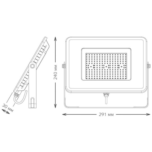 Прожектор уличный Gauss Qplus 690511100 светодиодный 100Вт корп.алюм.серый