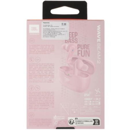 Наушники TWS JBL Wave Beam 2 розовый