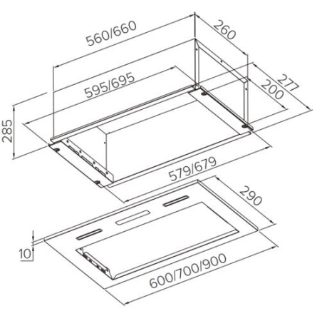 Вытяжка полновстраиваемая Haier HVX-BI972X серебристый