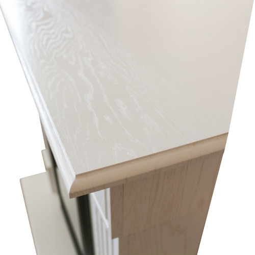 Портал каминный из МДФ угловой RealFlame Andrea фактурный белый дуб, под очаги (Majestic, Fobos, Eugene, 3D Olympic)