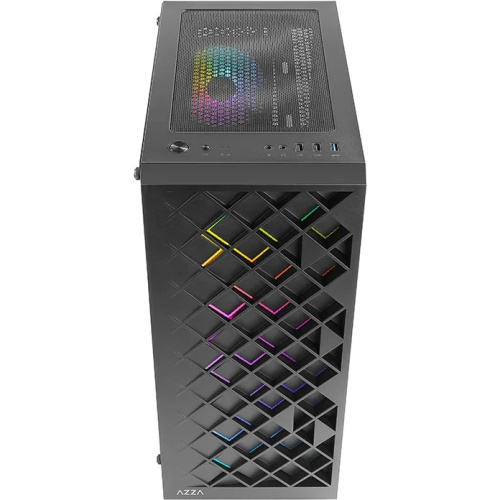Корпус Azza Spectra черный (CSAZ-280B Spectra) без БП ATX 7x120mm 2x140mm 2xUSB2.0 1xUSB3.0 audio bott PSU
