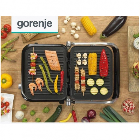 Электрогриль Gorenje Gcg2100S Черный/Серебристый