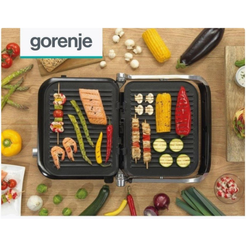 Электрогриль Gorenje Gcg2100S Черный/Серебристый