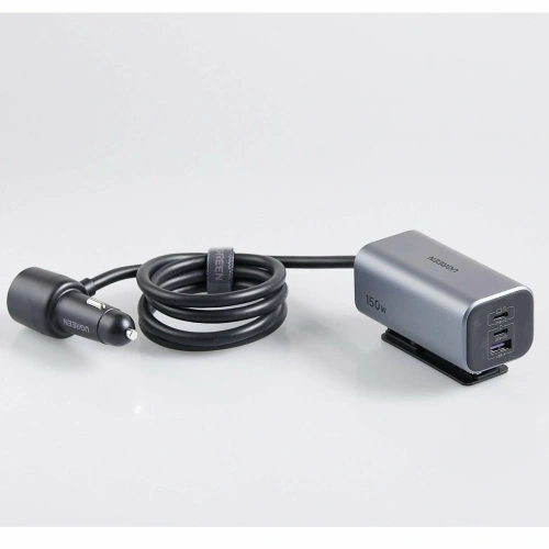 АЗУ UGREEN EC706 (35571) 150W 4-Port GaN with Extended USB-A+2*USB-C Fast Car Charger Gray
