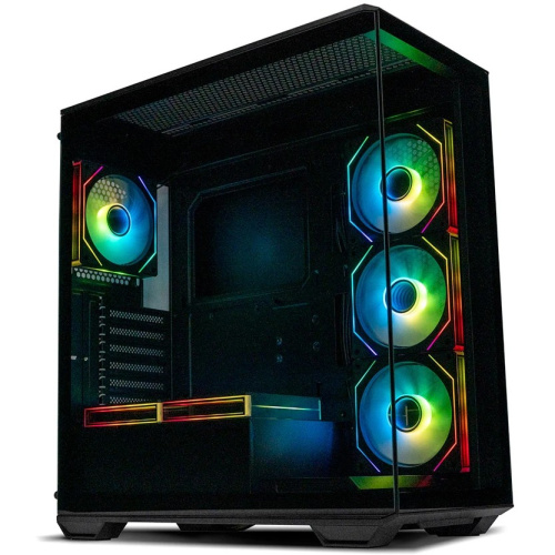 Корпус XASTRA Q600 6ARGB-C10 Black (Q600-6FM12A-C10) ATX/Aquarium/Screewless/6x120mm ARGB PWM FM fans/Argb+PWM HUB 10port