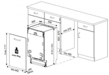 Встраиваемая посудомоечная машина Beko DIS25010
