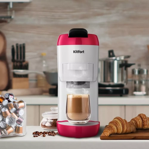 Кофеварка Капсульная Kitfort Кт-7405 Белый