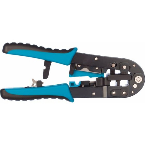 Клещи обжимные GROSS 17719 для телефонных и компьютерных клемм RJ-45, 6P, 8P и RJ-11/12, 6P, 8P