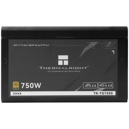Блок питания Thermalright TR-TG750S 750W 80+ Gold (ATX, 3.0, PCIe 5.0, Non-modular, 1x24(20+4)pin, 1xCPU 8(4+4)pin, 2xPCIe*2 8(6+2))
