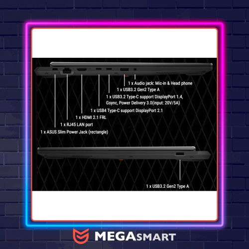 16" Ноутбук ASUS TUF FA608 (AMD Ryzen 9/16"/2.5K-165Hz/16Gb/1Tb SSD/NVIDIA GeForce RTX 5070 8GB